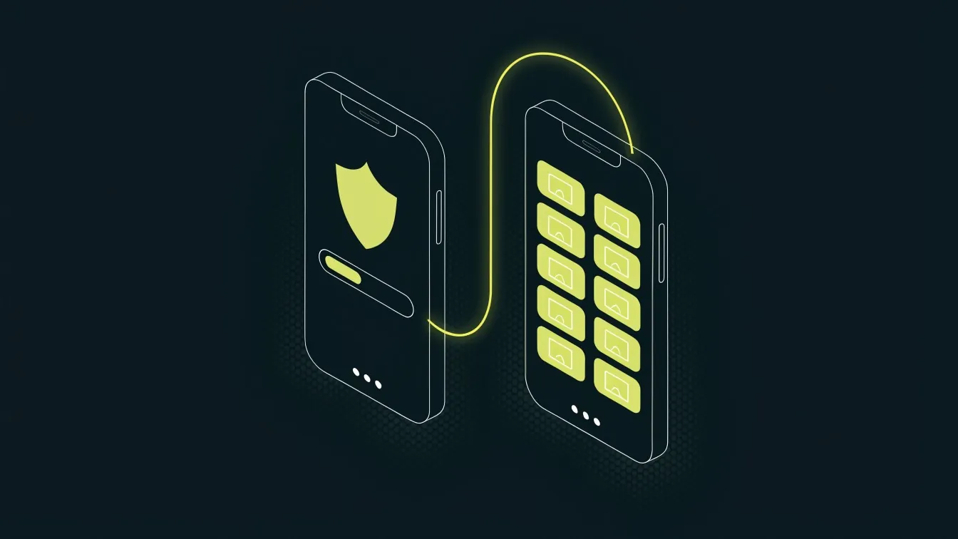 Ilustrasi dua aplikasi Android pengasuhan digital: kontrol orang tua dan aplikasi anak